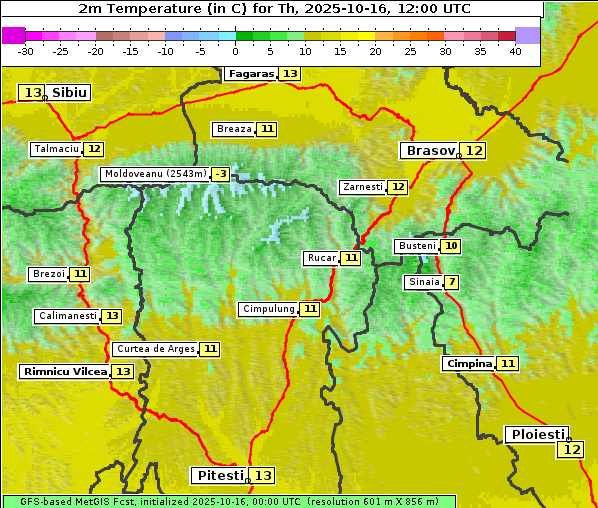Temperatur, 16. 10. 2025