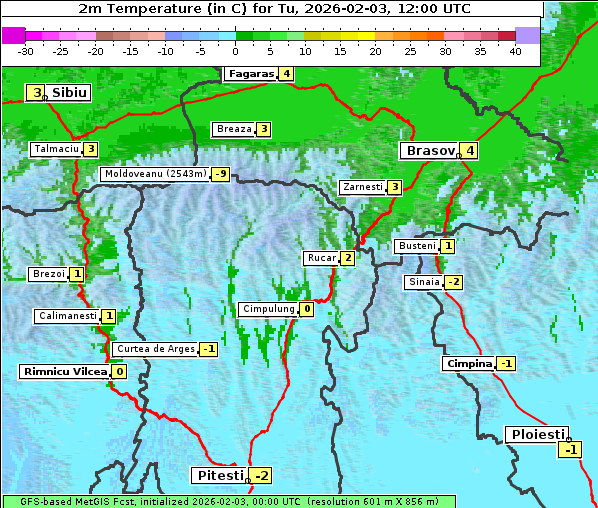 Temperatur, 3. 2. 2026