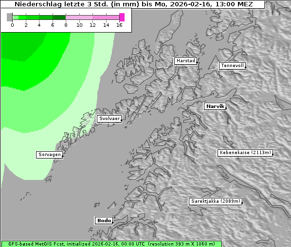Niederschlag, 16. 2. 2026