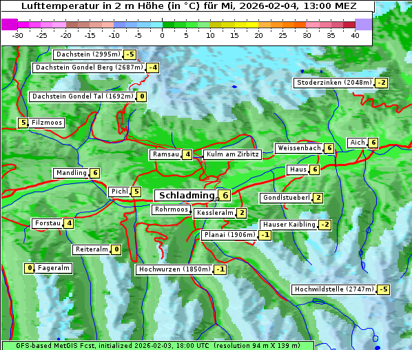 Temperatur, 4. 2. 2026