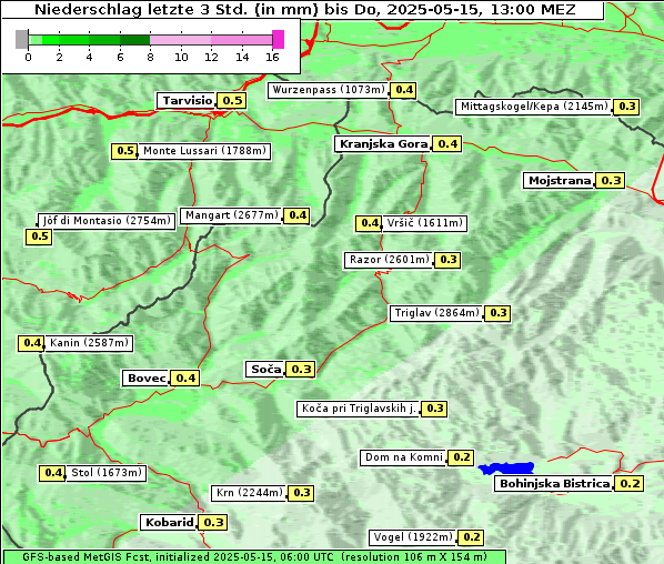 Niederschlag, 15. 5. 2025