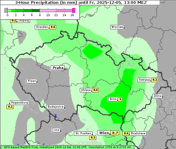 Niederschlag, 5. 12. 2025