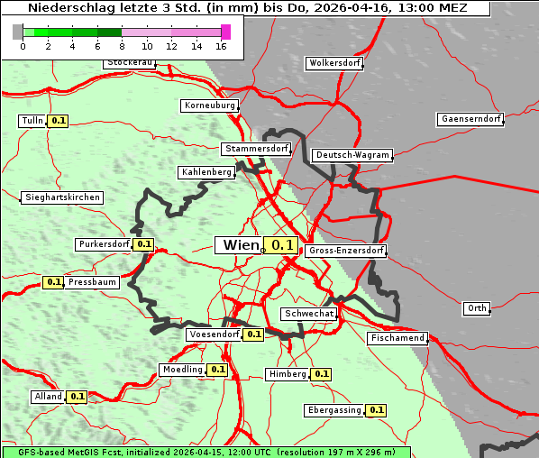 Niederschlag, 16. 4. 2026