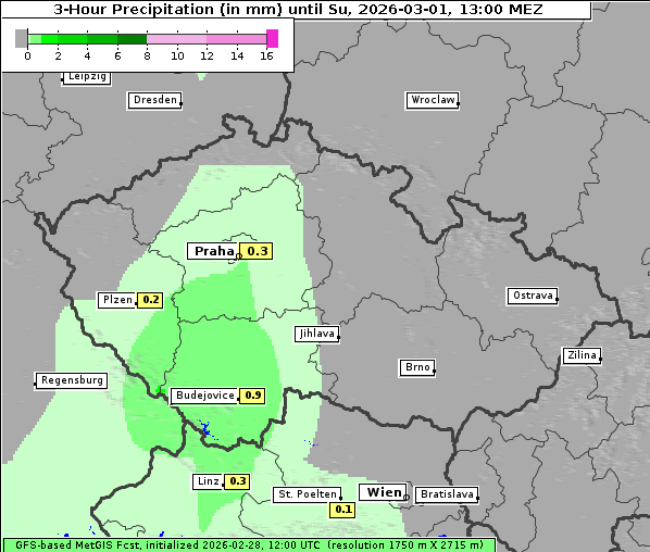 Niederschlag, 1. 3. 2026