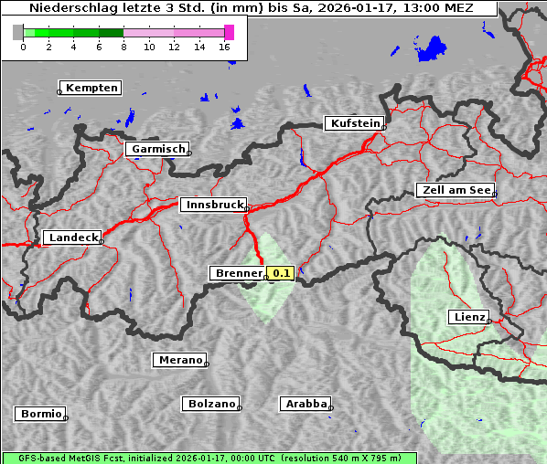 Niederschlag, 17. 1. 2026
