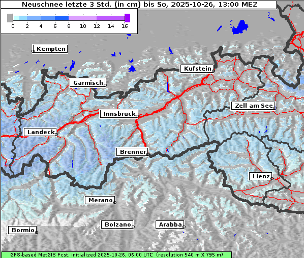 Neuschnee, 26. 10. 2025