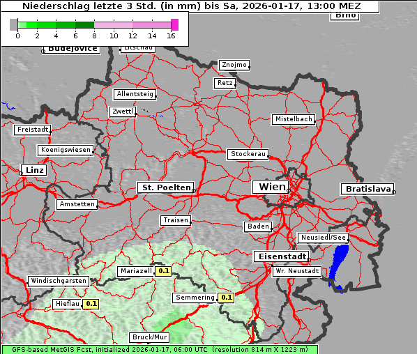 Niederschlag, 17. 1. 2026