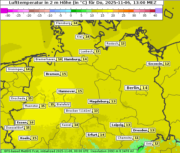 Temperatur, 6. 11. 2025