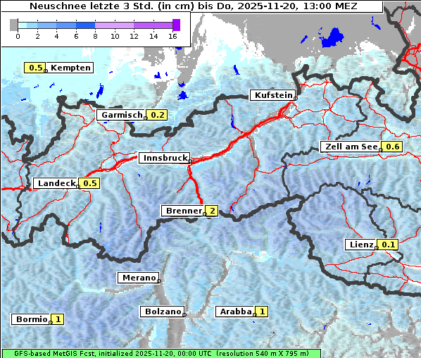 Neuschnee, 20. 11. 2025