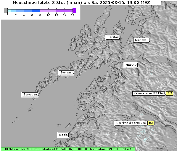 Neuschnee, 16. 8. 2025