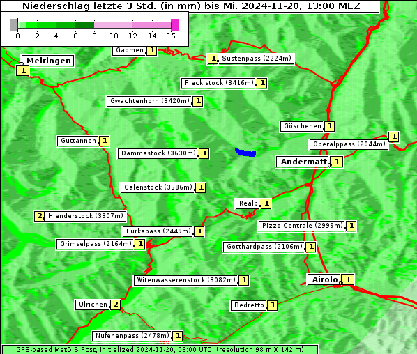 Niederschlag, 20. 11. 2024