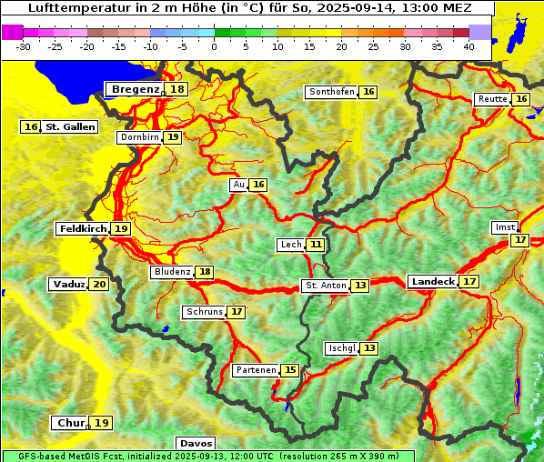 Temperatur, 14. 9. 2025