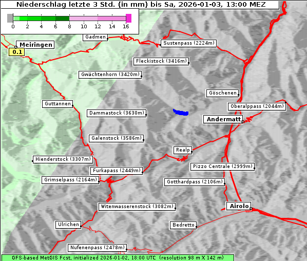 Niederschlag, 3. 1. 2026
