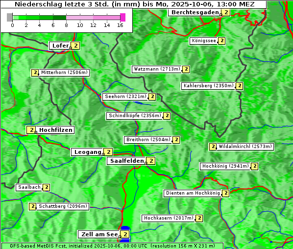 Niederschlag, 6. 10. 2025