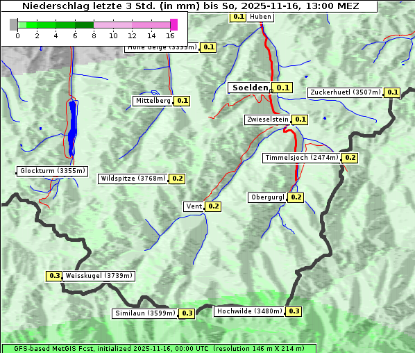 Niederschlag, 16. 11. 2025