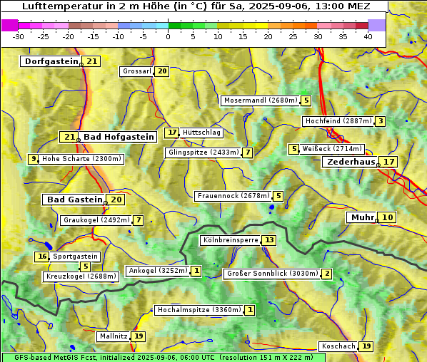 Temperatur, 6. 9. 2025