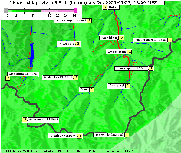 Niederschlag, 23. 1. 2025