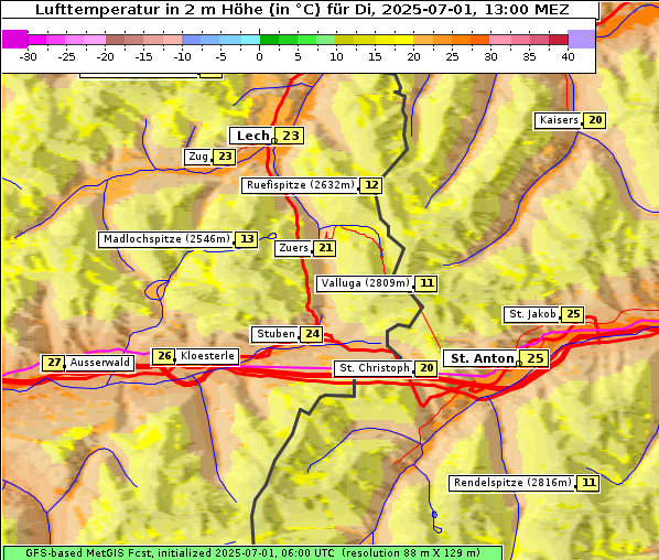 Temperatur, 1. 7. 2025