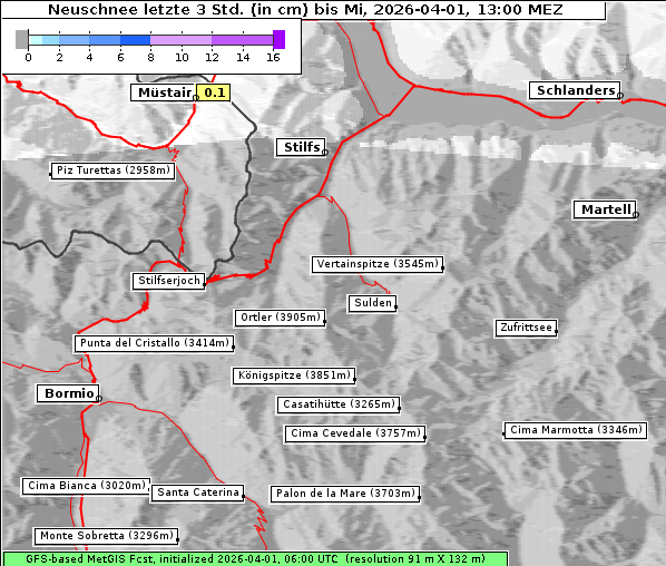 Neuschnee, 1. 4. 2026