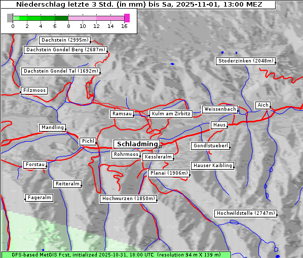 Niederschlag, 1. 11. 2025