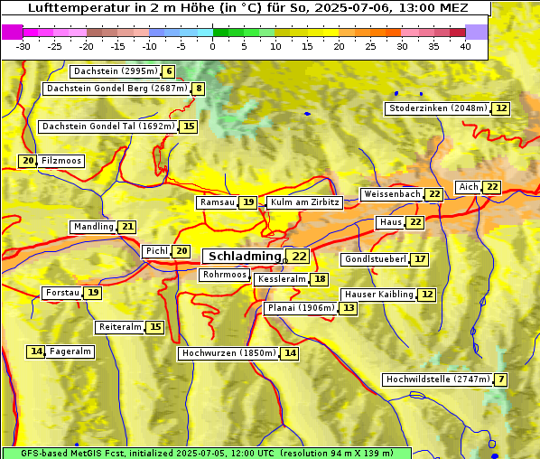 Temperatur, 6. 7. 2025