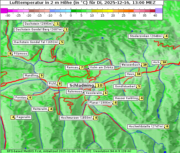 Temperatur, 16. 12. 2025