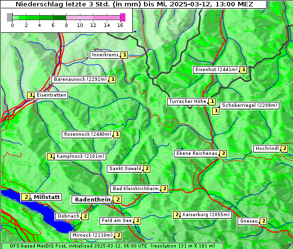 Niederschlag, 12. 3. 2025