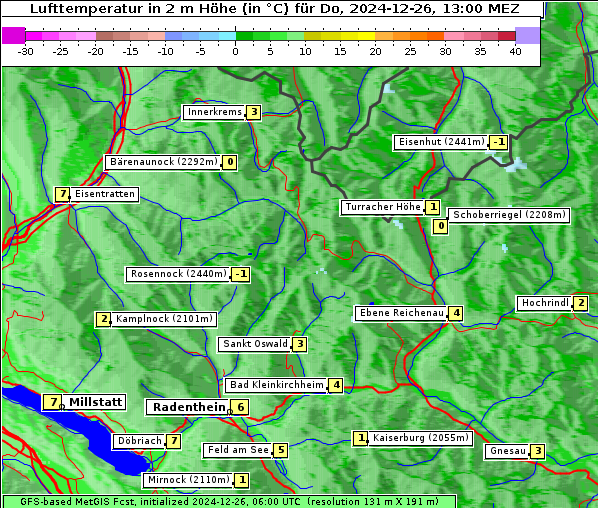 Temperatur, 26. 12. 2024