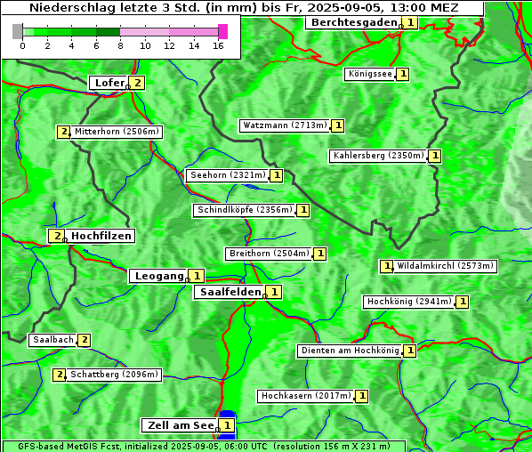 Niederschlag, 5. 9. 2025