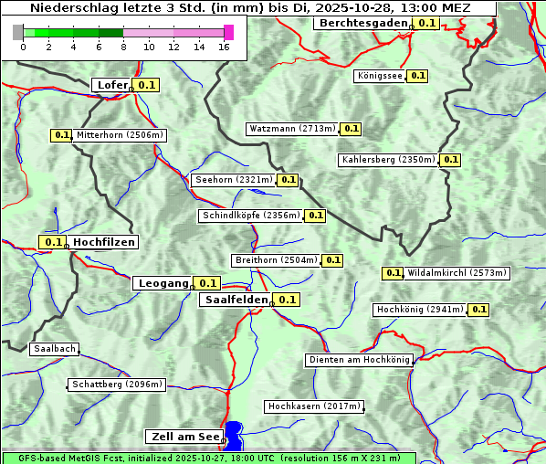 Niederschlag, 28. 10. 2025