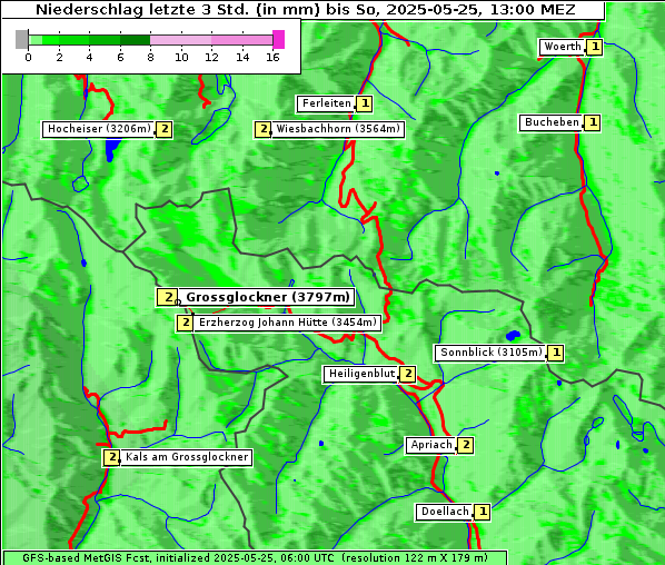 Niederschlag, 25. 5. 2025