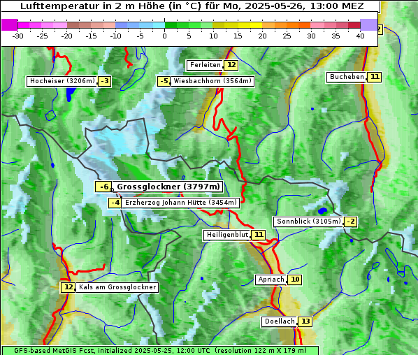 Temperatur, 26. 5. 2025