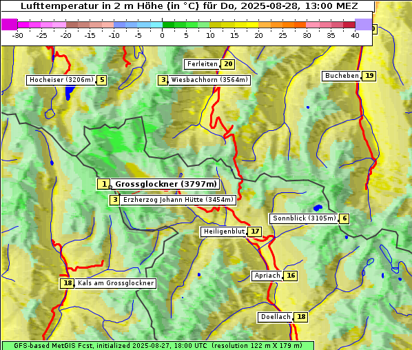 Temperatur, 28. 8. 2025