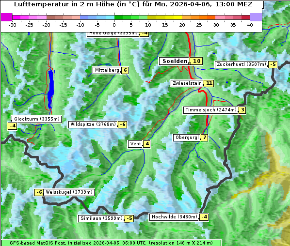 Temperatur, 6. 4. 2026