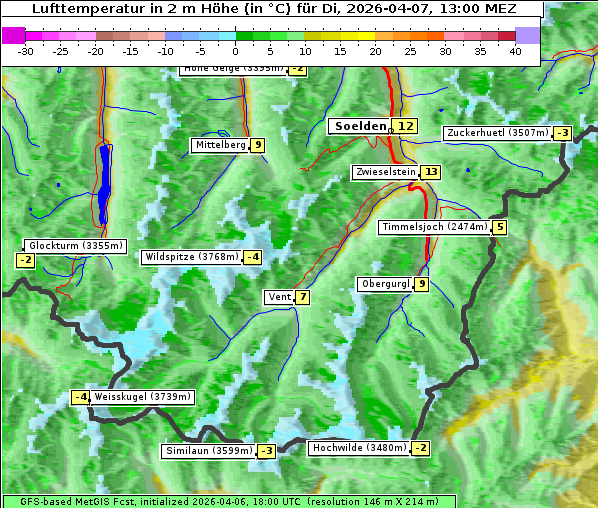 Temperatur, 7. 4. 2026