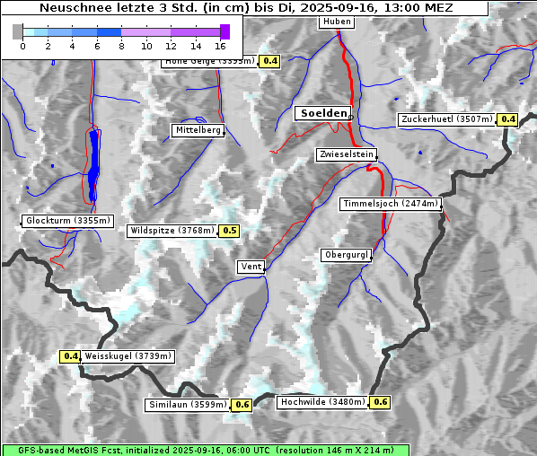 Neuschnee, 16. 9. 2025