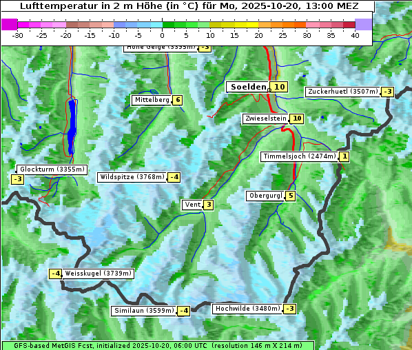 Temperatur, 20. 10. 2025