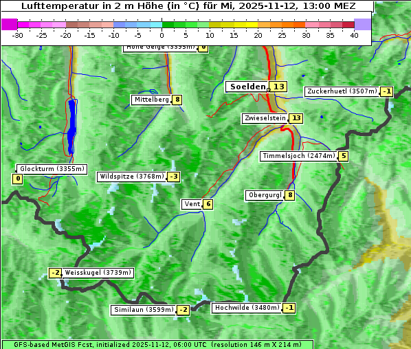 Temperatur, 12. 11. 2025