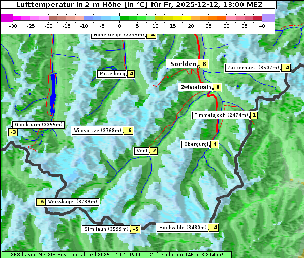 Temperatur, 12. 12. 2025