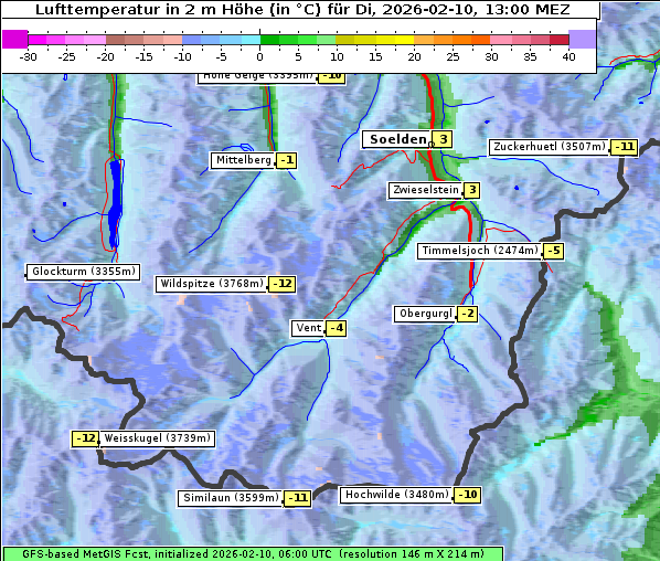 Temperatur, 10. 2. 2026