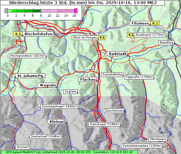 Niederschlag, 16. 10. 2025