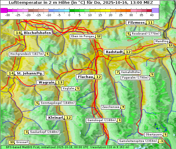 Temperatur, 16. 10. 2025