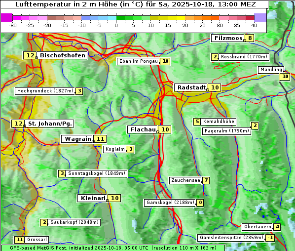 Temperatur, 18. 10. 2025