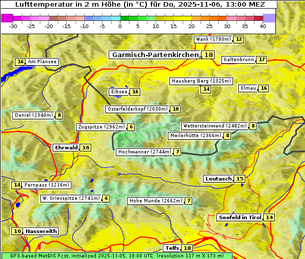 Temperatur, 6. 11. 2025