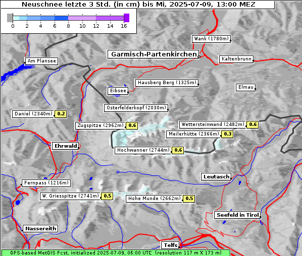 Neuschnee, 9. 7. 2025
