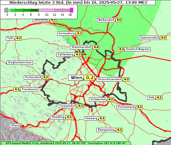 Niederschlag, 27. 5. 2025