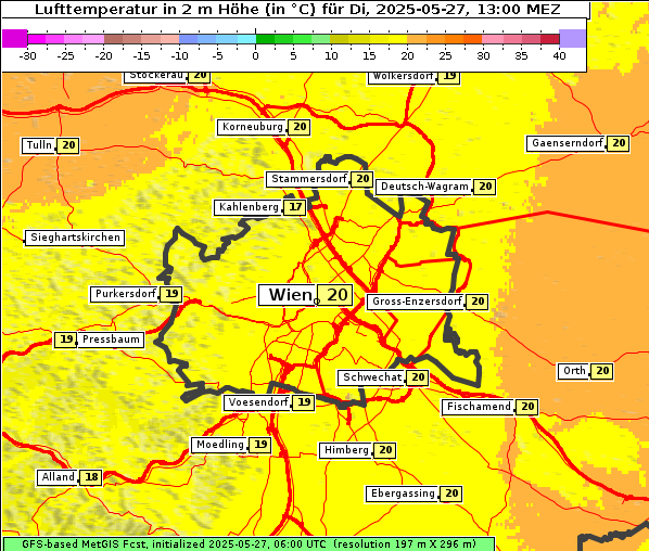 Temperatur, 27. 5. 2025