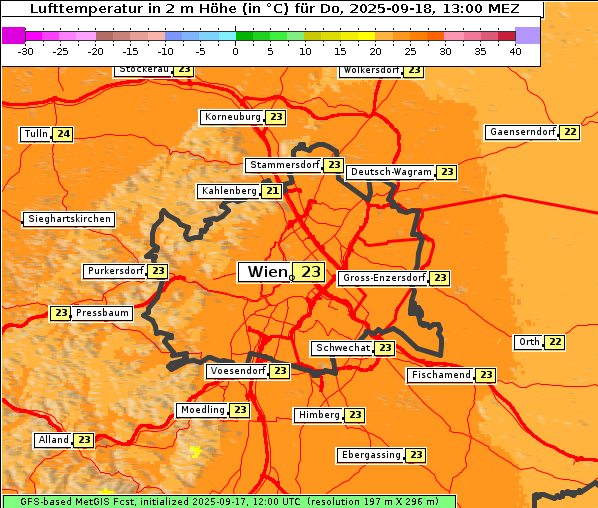 Temperatur, 18. 9. 2025