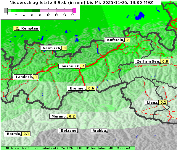 Niederschlag, 26. 11. 2025