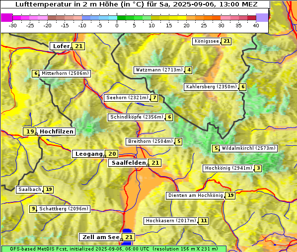 Temperatur, 6. 9. 2025
